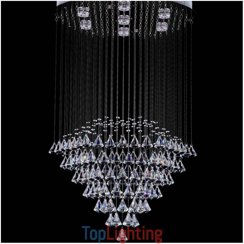 7 Lights Modern Crystal Ceiling Pendant Light Indoor Chandelier Lighting Lamps Fixtures