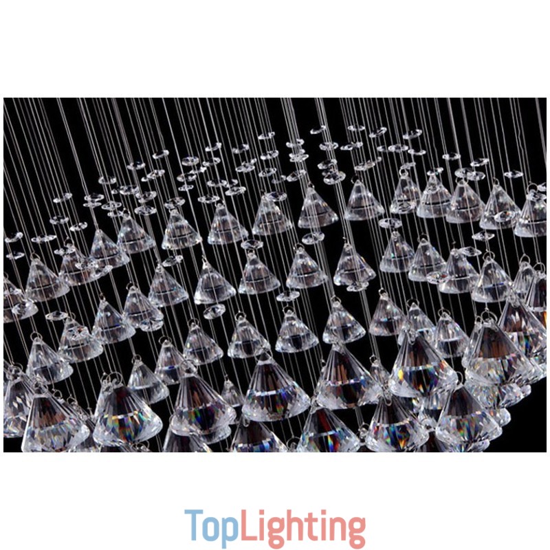 7 Lights Modern Crystal Ceiling Pendant Light Indoor Chandelier Lighting Lamps Fixtures