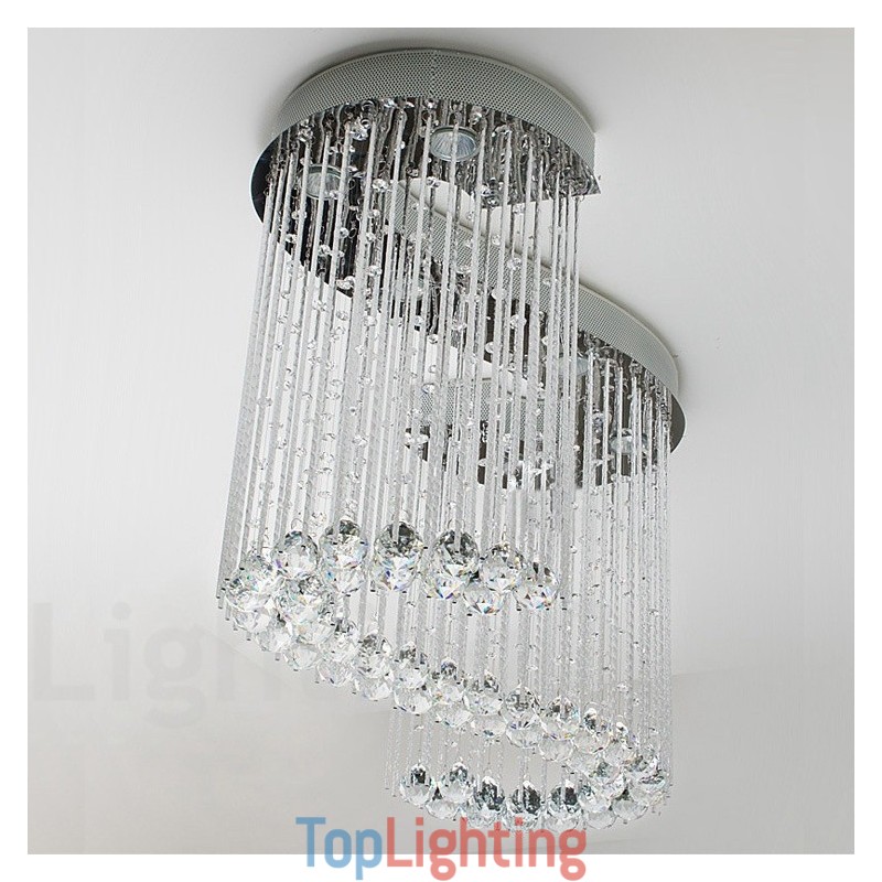 6 Lights Modern Crystal Ceiling Pendant Light Indoor Chandelier Lighting Lamps Fixtures