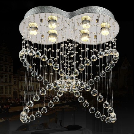6 Lights Modern Crystal Ceiling Pendant Light Indoor Chandelier Lighting Lamps Fixtures 6 Lights Modern Crystal Ceiling Pendant Light Indoor Chandelier Lighting Lamps Fixtures