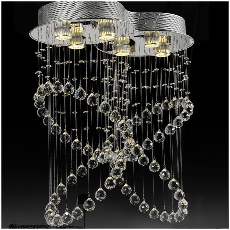 6 Lights Modern Crystal Ceiling Pendant Light Indoor Chandelier Lighting Lamps Fixtures