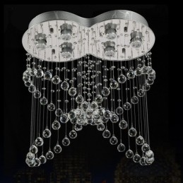 6 Lights Modern Crystal Ceiling Pendant Light Indoor Chandelier Lighting Lamps Fixtures