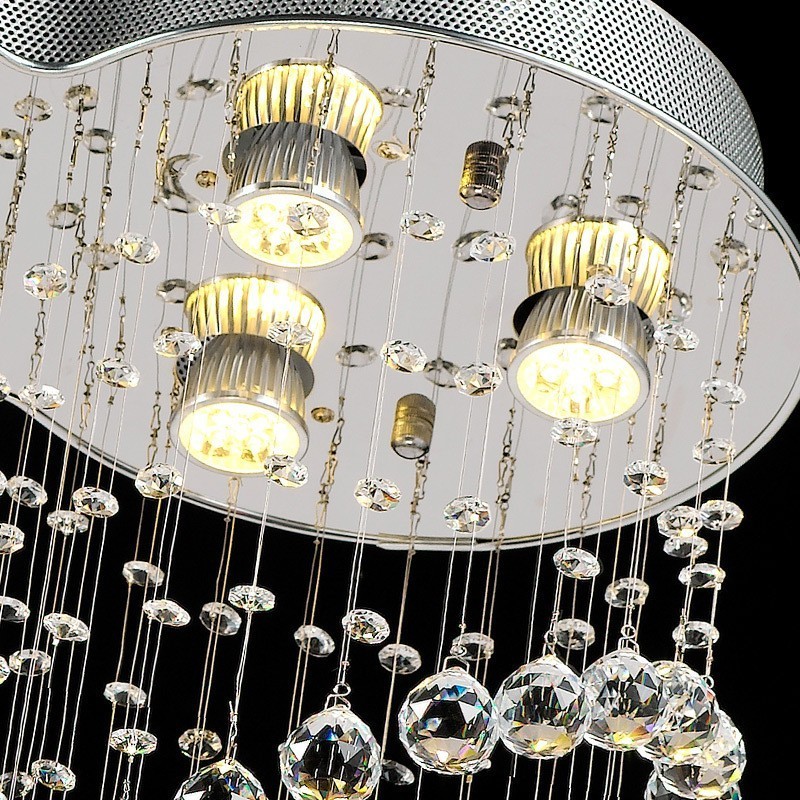 6 Lights Modern Crystal Ceiling Pendant Light Indoor Chandelier Lighting Lamps Fixtures