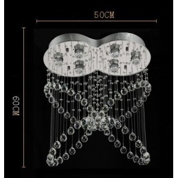6 Lights Modern Crystal Ceiling Pendant Light Indoor Chandelier Lighting Lamps Fixtures