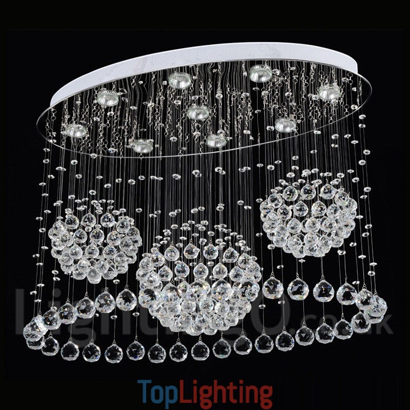 9 Lights Modern Crystal Ceiling Pendant Light Indoor Chandelier Lighting Lamps Fixtures