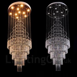 10 Lights Modern Crystal Ceiling Pendant Light Indoor Chandelier Lighting Lamps Fixtures