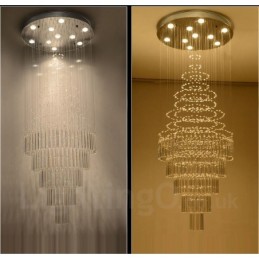 10 Lights Modern Crystal Ceiling Pendant Light Indoor Chandelier Lighting Lamps Fixtures