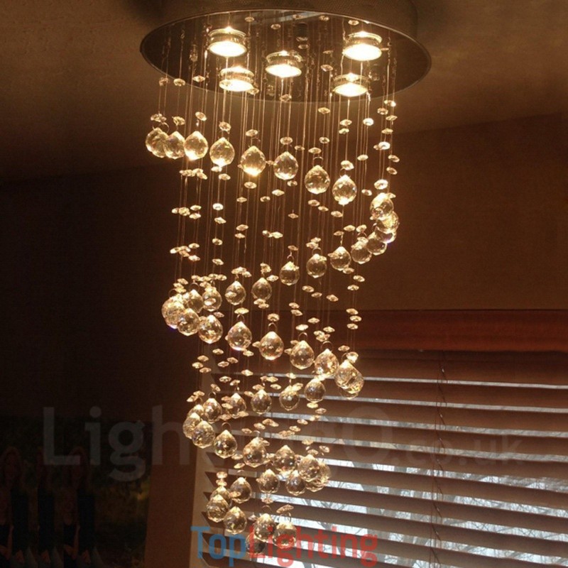 5 Lights Modern Crystal Ceiling Pendant Light Indoor Chandelier Lighting Lamps Fixtures