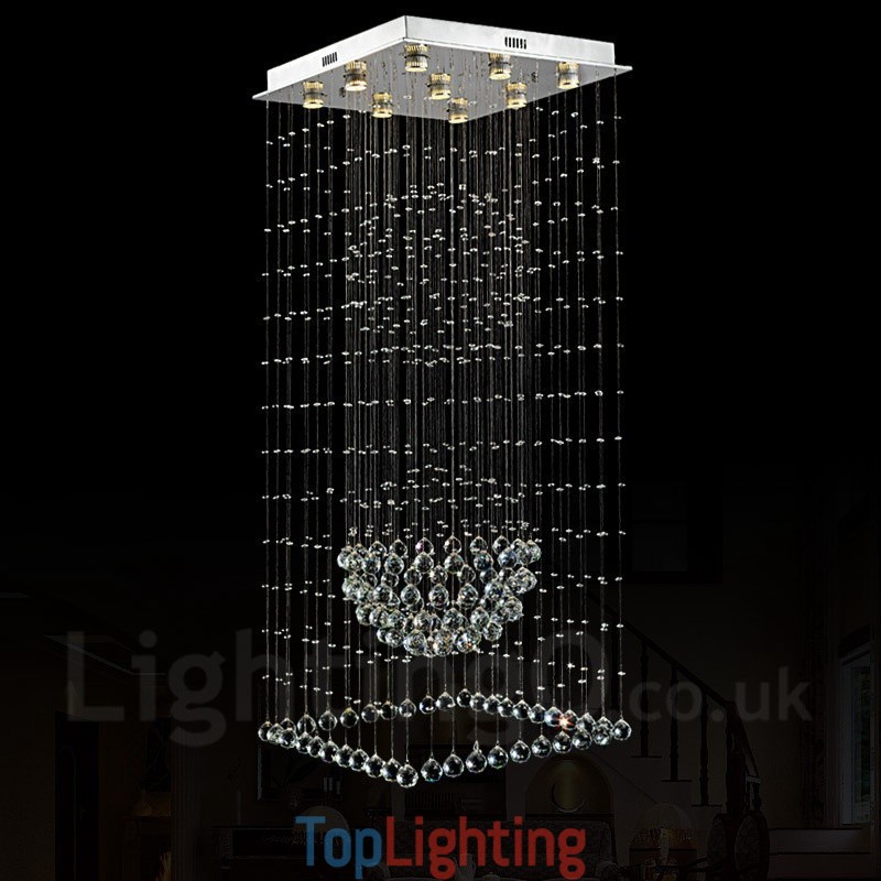 9 Lights Modern Crystal Ceiling Pendant Light Indoor Chandelier Lighting Lamps Fixtures