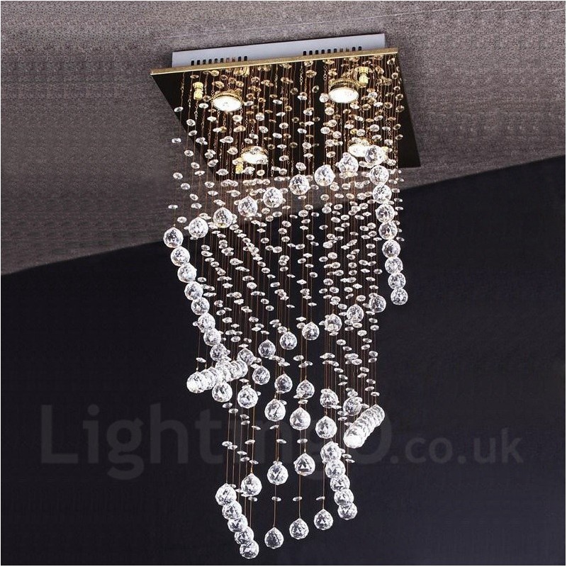 4 Lights Modern Crystal Ceiling Pendant Light Indoor Chandelier Lighting Lamps Fixtures