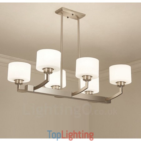 6 Lights Modern Chrome Pendant Light Indoor Chandelier Home Hanging Lighting Lamps Fixtures with Glass Shades 6 Lights Modern Chrome Pendant Light Indoor Chandelier Home Hanging Lighting Lamps Fixtures with Glass Shades