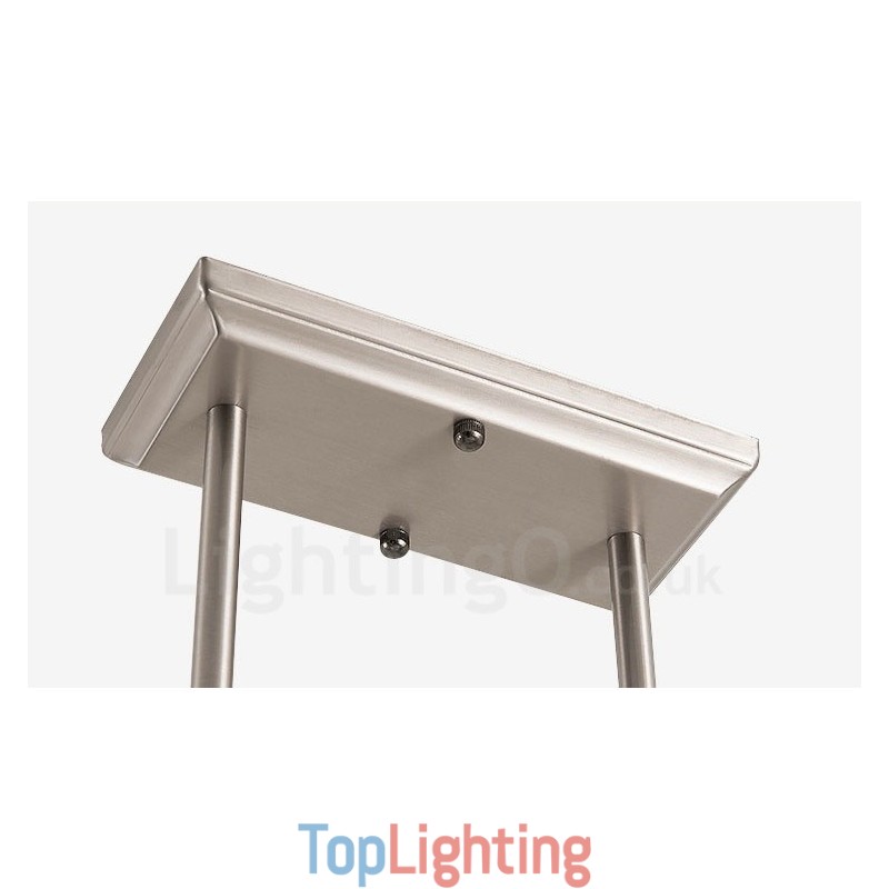6 Lights Modern Chrome Pendant Light Indoor Chandelier Home Hanging Lighting Lamps Fixtures with Glass Shades