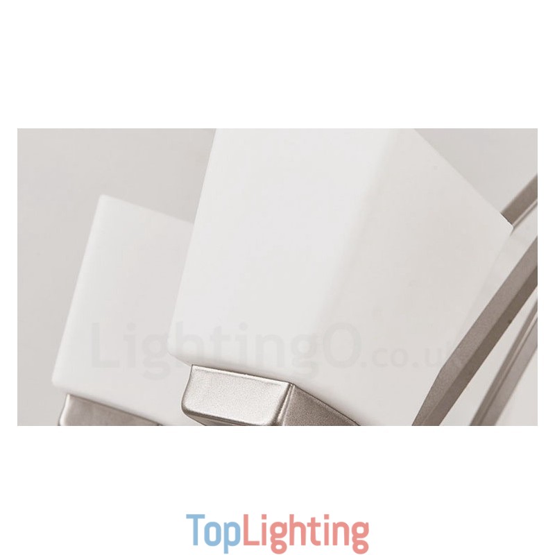 4 Lights Chrome Pendant Light Indoor Modern Chandelier Home Hanging Lighting Lamps Fixtures with Glass Shades
