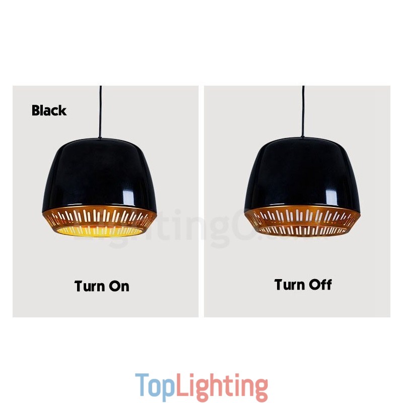 1 Light Modern Contemporary Pendant Light with Black White Red Blue Shade