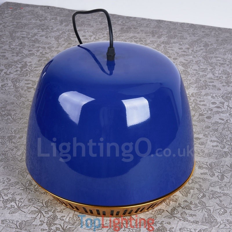 1 Light Modern Contemporary Pendant Light with Black White Red Blue Shade