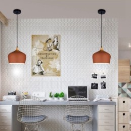1 Light Modern Contemporary Pendant Light Pendant Lamp with White Red Blue Shade