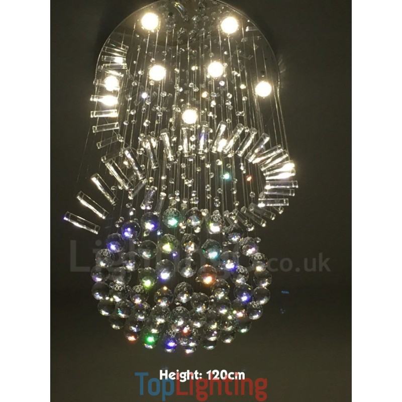 9 Lights Modern K9 Crystal Ceiling Pendant Light Indoor Chandelier Lighting Lamps Fixtures