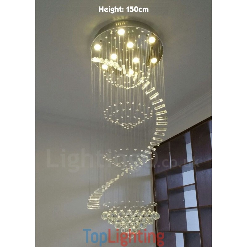 9 Lights Modern K9 Crystal Ceiling Pendant Light Indoor Chandelier Lighting Lamps Fixtures
