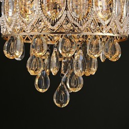 Gold Romantic Champagne Crystal Chandelier