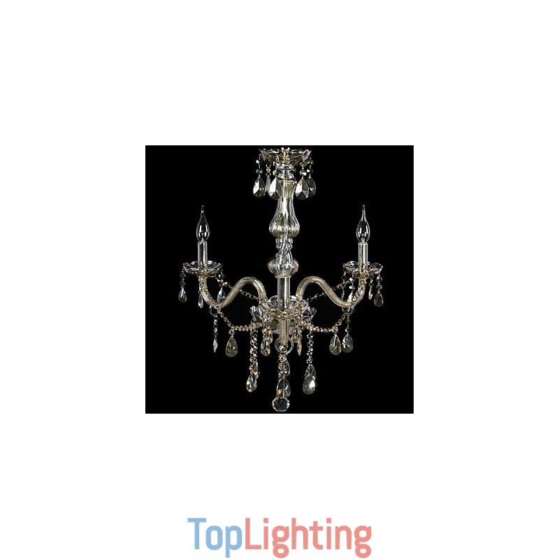 3 Lights Luxury Crystal Chandelier Cognac Color K9 Crystal Chandelier