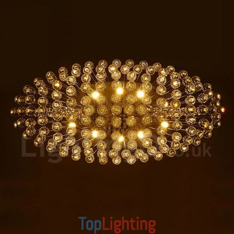 10 Lights Modern K9 Crystal Ceiling Pendant Light Indoor Chandelier Lighting Lamps Fixtures