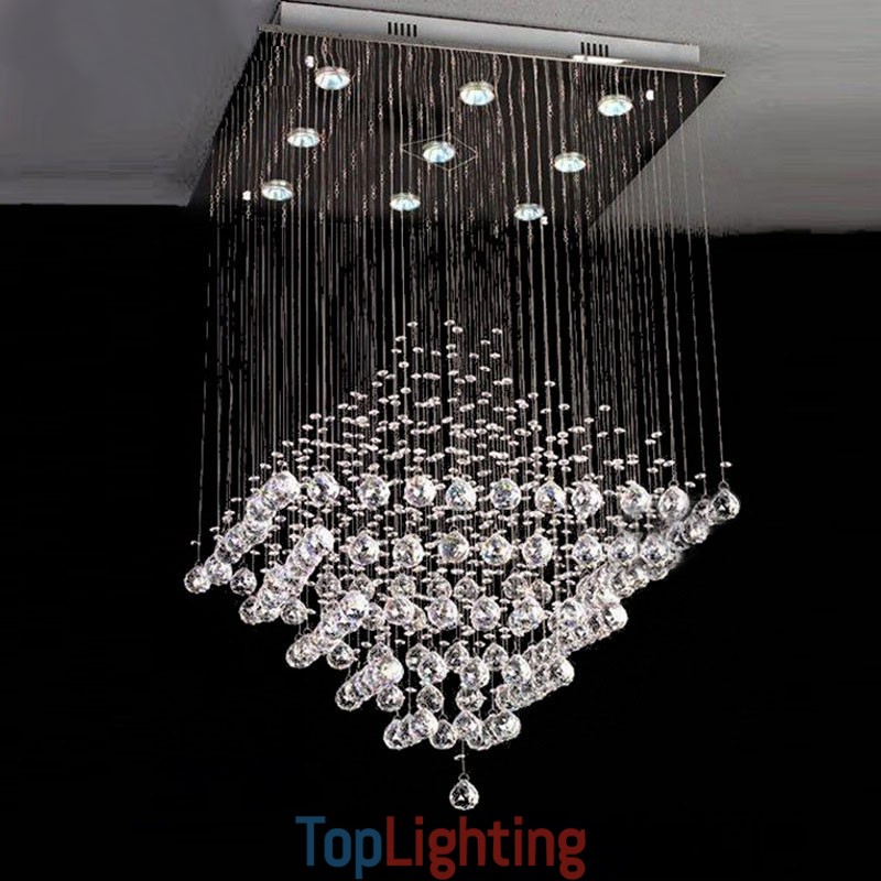 9 Lights Modern K9 Crystal Ceiling Pendant Light Indoor Chandelier Lighting Lamps Fixtures