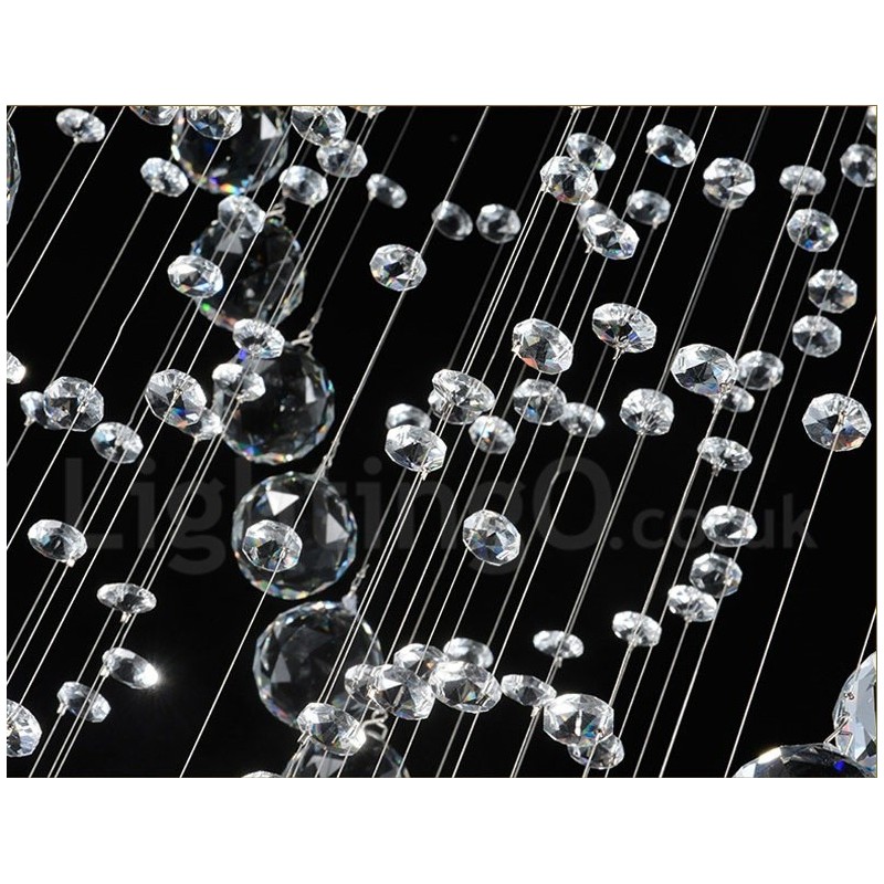1 Light Modern K9 Crystal Ceiling Pendant Light Indoor Chandelier Lighting Lamps Fixtures