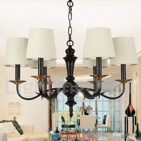 6 Light Rustic Retro Candle Style Chandelier 6 Light Rustic Retro Candle Style Chandelier