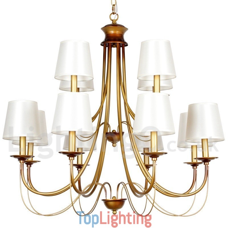 12 Light Rustic Mediterranean Style Modern Contemporary Candle Style Chandelier