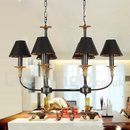 6 Light Retro Contemporary Candle Style Chandelier 6 Light Retro Contemporary Candle Style Chandelier