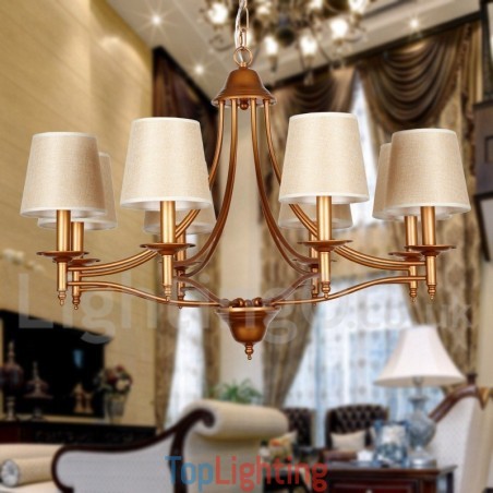 8 Light Rustic Retro Mediterranean Style Candle Style Chandelier 8 Light Rustic Retro Mediterranean Style Candle Style Chandelier