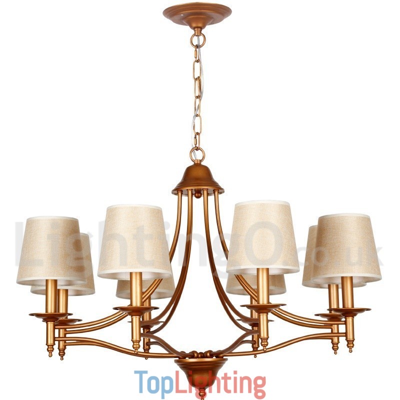 8 Light Rustic Retro Mediterranean Style Candle Style Chandelier