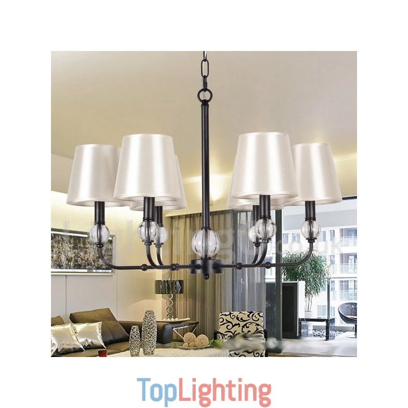 6 Light Rustic Retro Contemporary Candle Style Chandelier