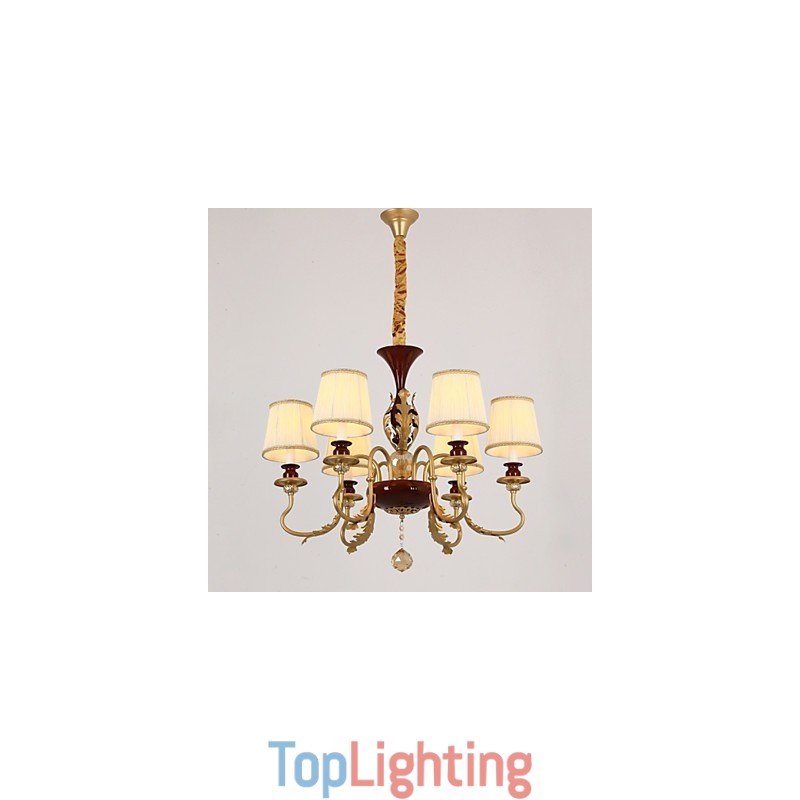 Crystal Chandelier 6 Lights Fashion Painting Metal