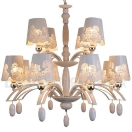12 Light Rustic Retro Black 2 Tier Large Chandelier Candle Style Chandelier