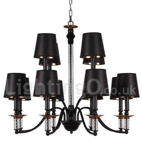 12 Light Rustic Retro Black 2 Tier Large Chandelier Candle Style Chandelier 12 Light Rustic Retro Black 2 Tier Large Chandelier Candle Style Chandelier