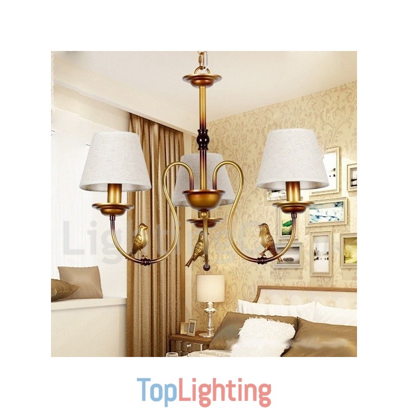 3 Light Modern Contemporary Rustic Retro Candle Style Chandelier