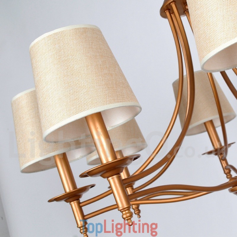 12 Light Rustic Retro Mediterranean Style Candle Style Chandelier