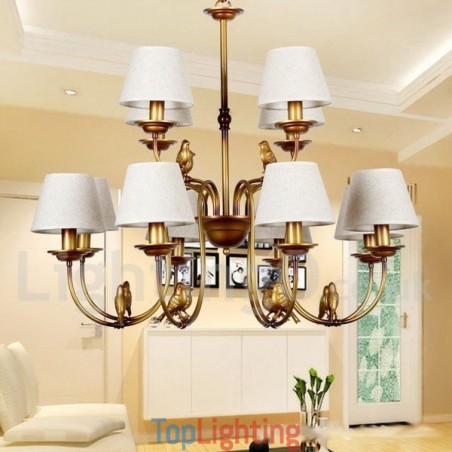 12 Light Modern Contemporary Rustic Retro Candle Style Chandelier 12 Light Modern Contemporary Rustic Retro Candle Style Chandelier