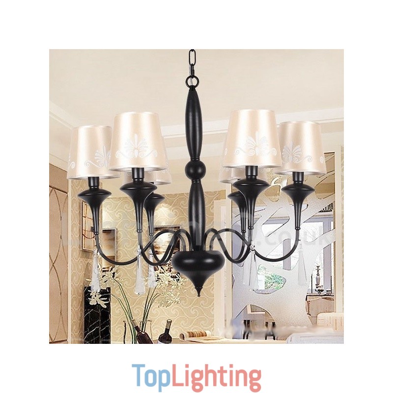 6 Light Mediterranean Style Candle Style Chandelier