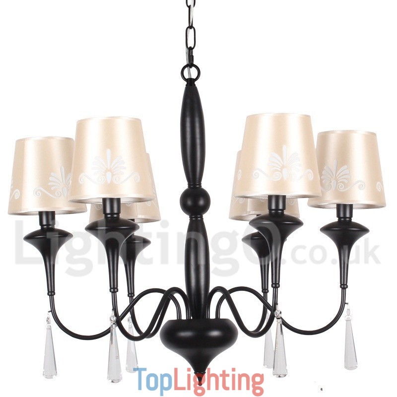 6 Light Mediterranean Style Candle Style Chandelier