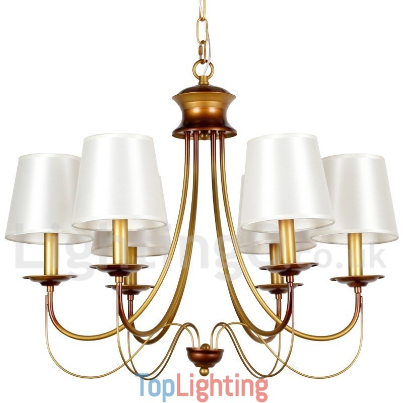 6 Light Rustic Mediterranean Style Modern Contemporary Candle Style Chandelier