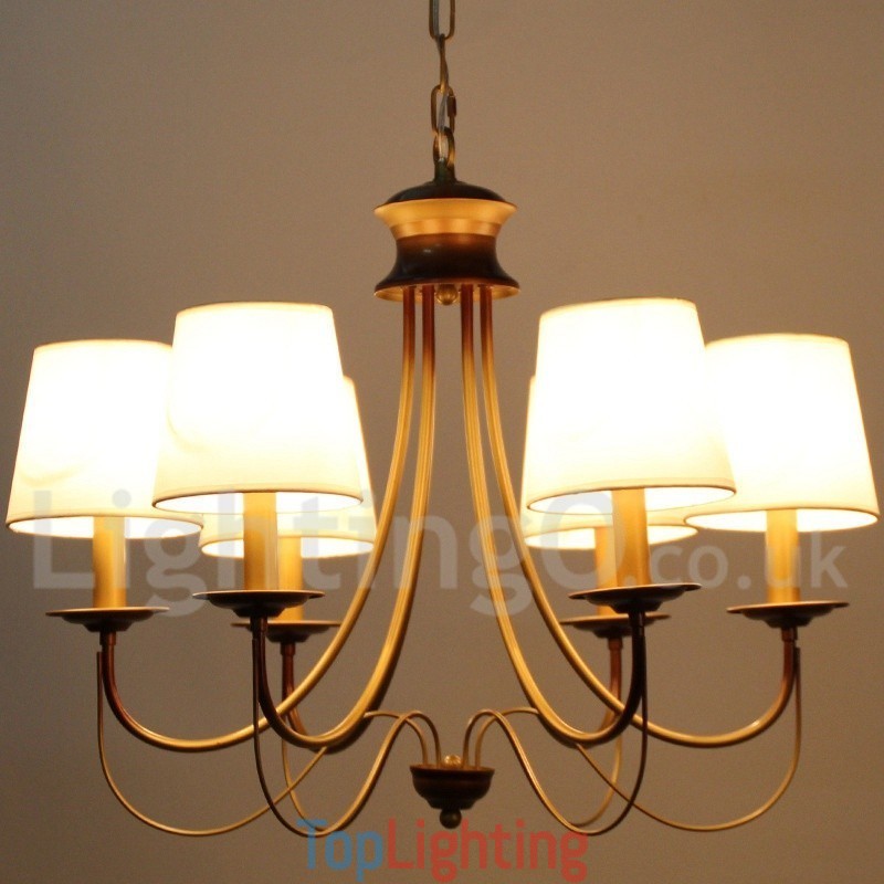 6 Light Rustic Mediterranean Style Modern Contemporary Candle Style Chandelier
