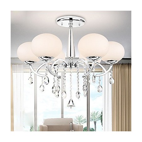 Modern Contemporary Crystal Electroplated Metal Chandelier Modern Contemporary Crystal Electroplated Metal Chandelier