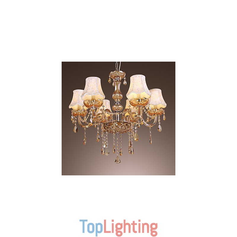 European Style Luxury 6 Light Chandelier With K9 Crystal