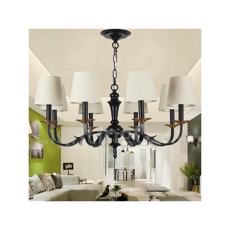 8 Light Retro Candle Style Chandelier