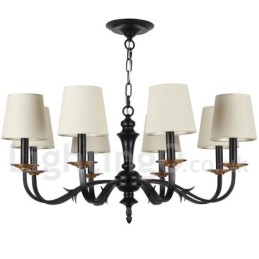 8 Light Retro Candle Style Chandelier