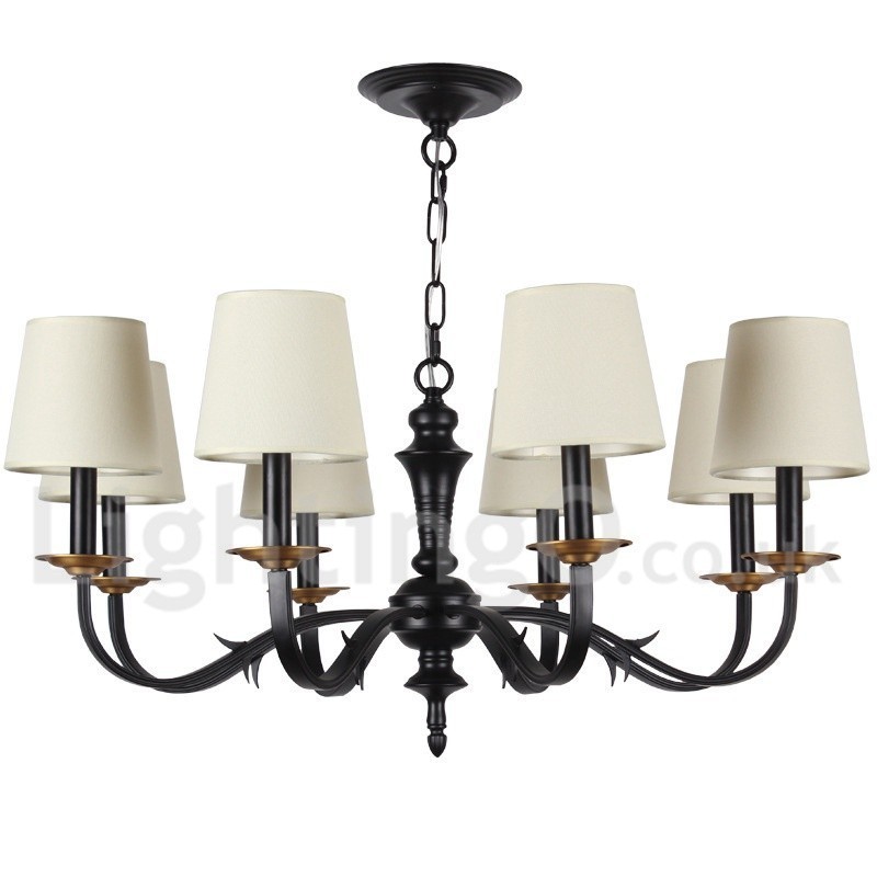 8 Light Retro Candle Style Chandelier
