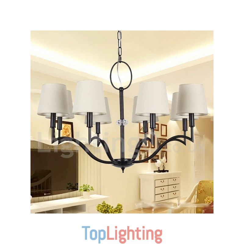 8 Light Modern Contemporary Candle Style Chandelier