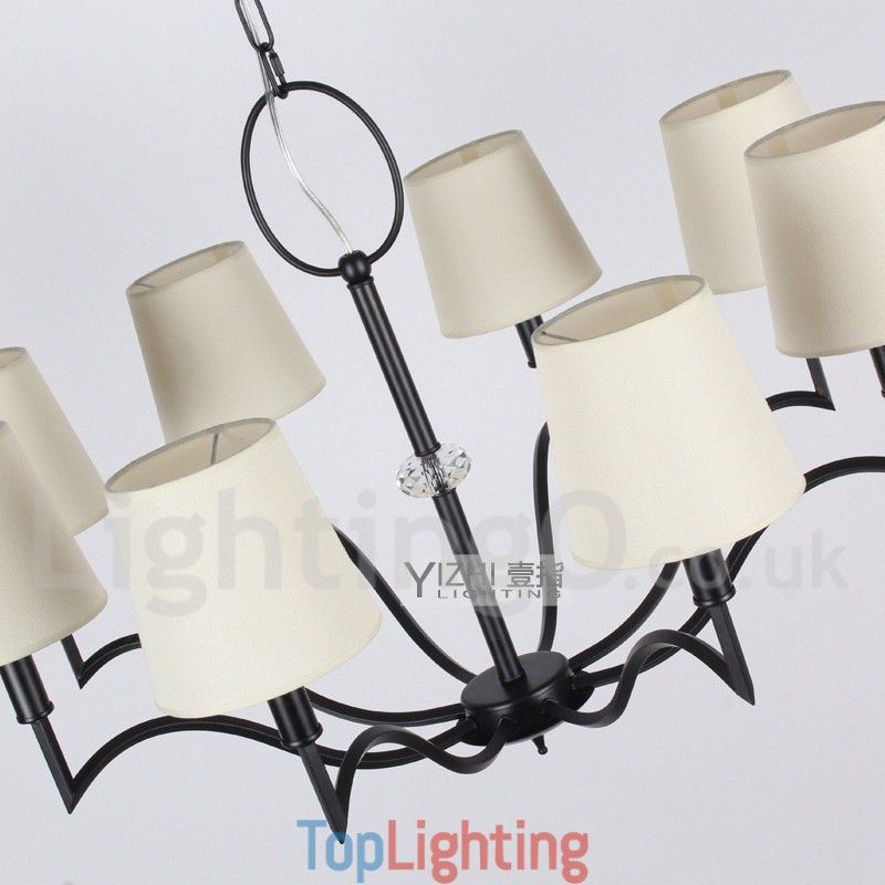 8 Light Modern Contemporary Candle Style Chandelier
